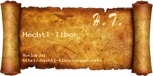 Hechtl Tibor névjegykártya